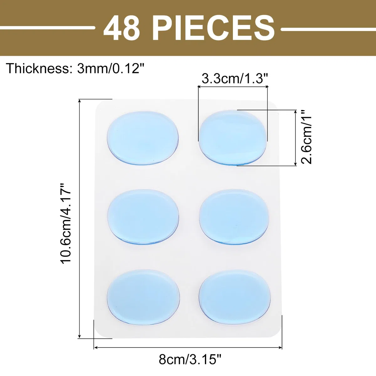 QUARKZMAN 48 Pz Smorzatori Per Tamburo Gel Pad Silicone Smorzatori Per Tamburo Silenziatori Per Tamburo Moon Gels Blu 33x26x3mm Per Tamburi Piatti Controllo Del Tono