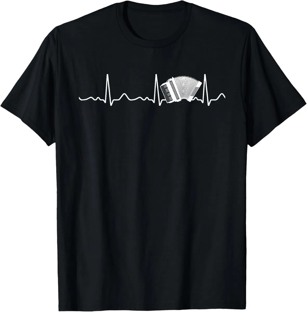 Fisarmonica: battito cardiaco, polso, linea del cuore, ECG Maglietta
