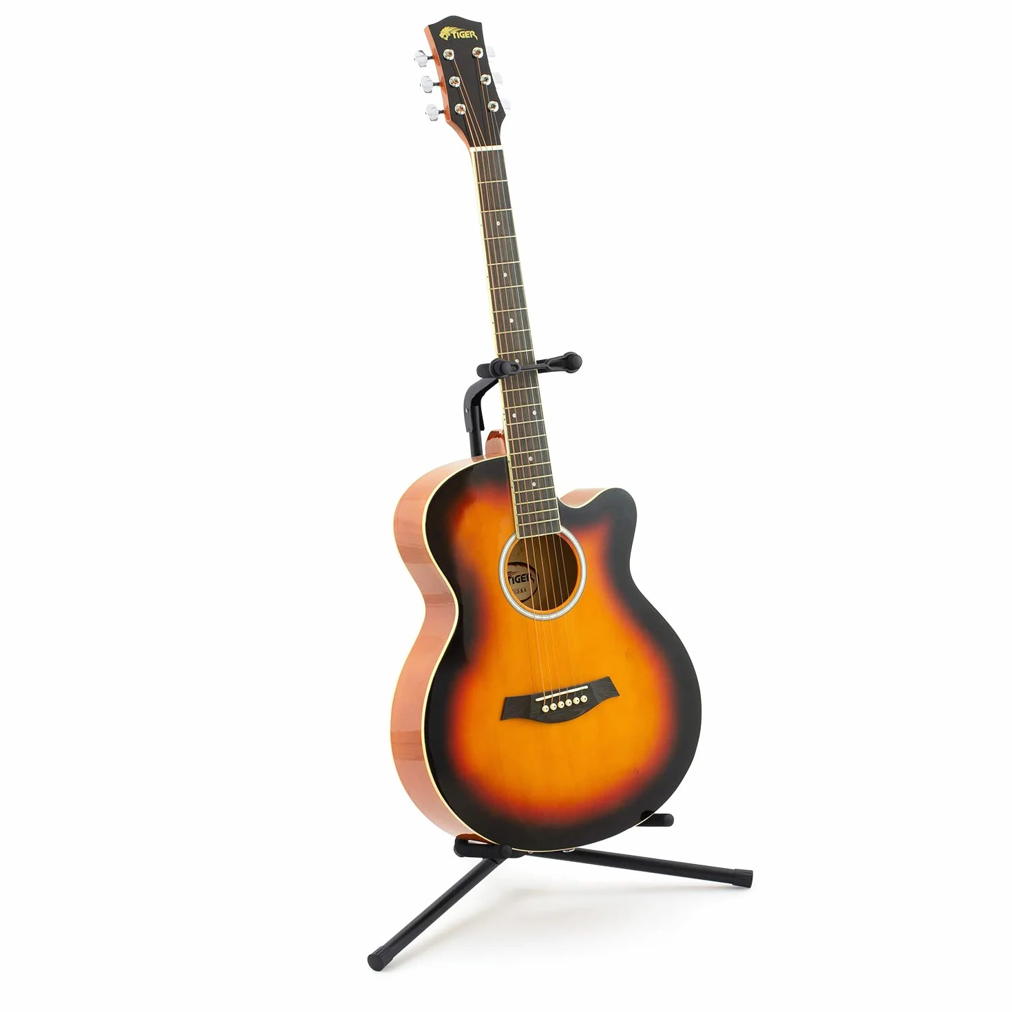 TIGER GST14-BK supporto pieghevole universale per chitarra acustica/classica/elettrica/basso - colore nero