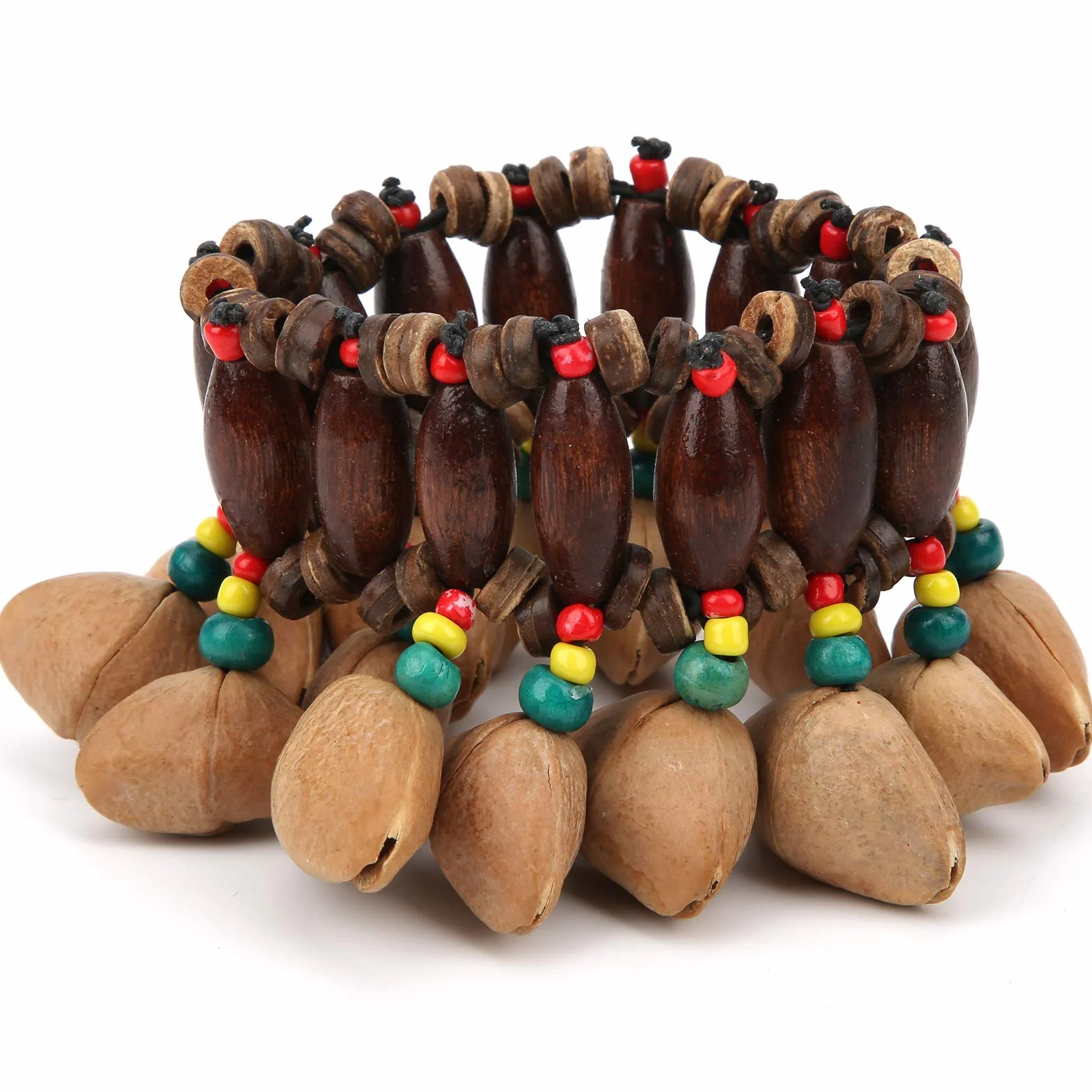 Sciamani Africani Gusci di Noci Strumento Musicale Guscio di Noci Bracciale Africano Gusci di Noci Campana Strumenti Musicali a Percussione