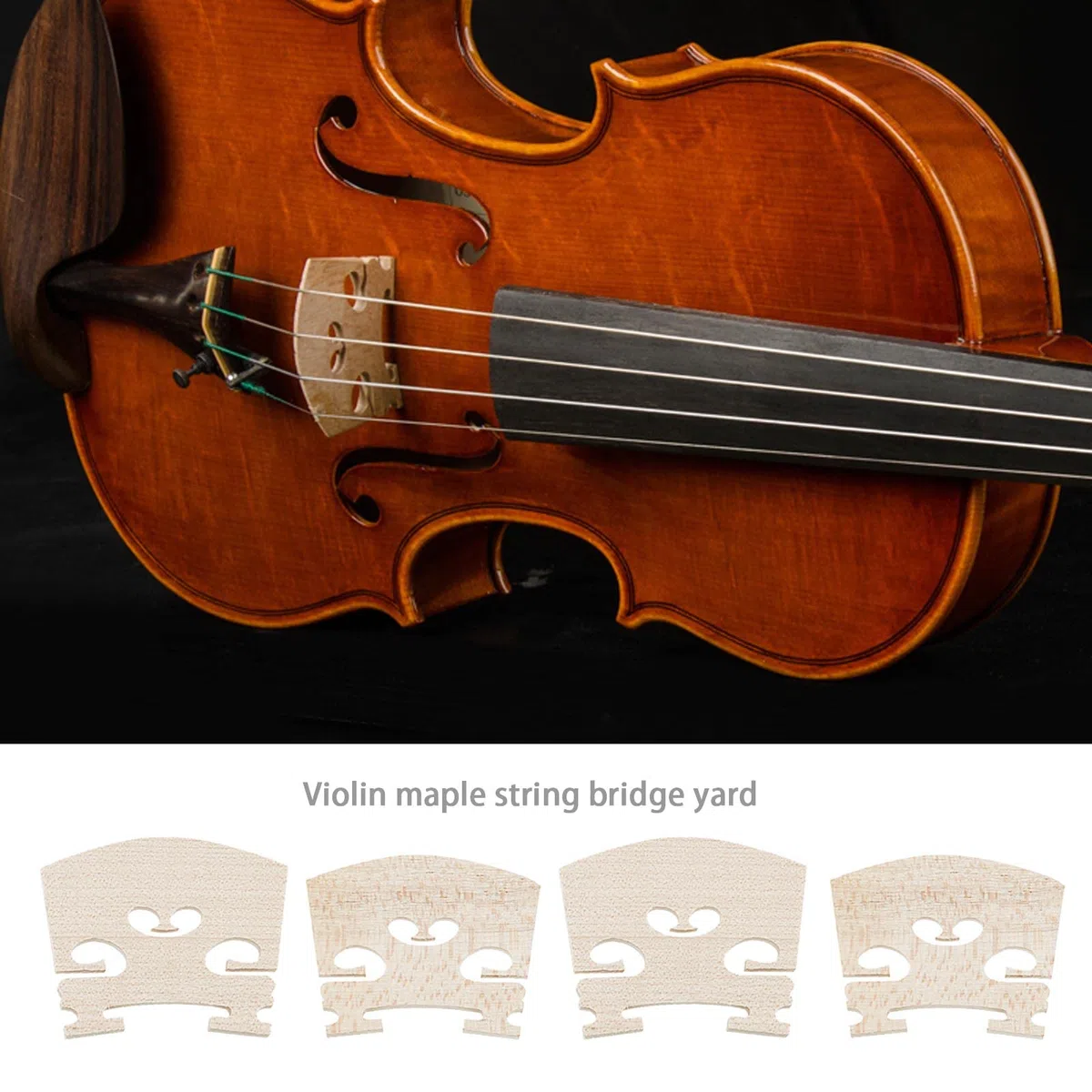 10Pcs Violino Maple String Bridge Yard Sostituzione 4/4 3/4 1/2 1/4 1/8 Violino String Bridge Strumenti Accessori Parte 20g