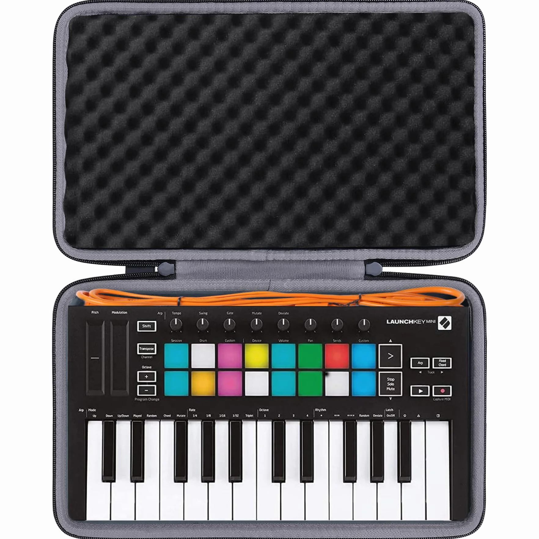 co2CREA Duro Viaggio Custodia Copertina per Novation Launchkey Mini MK2 tastiera keyboard controller