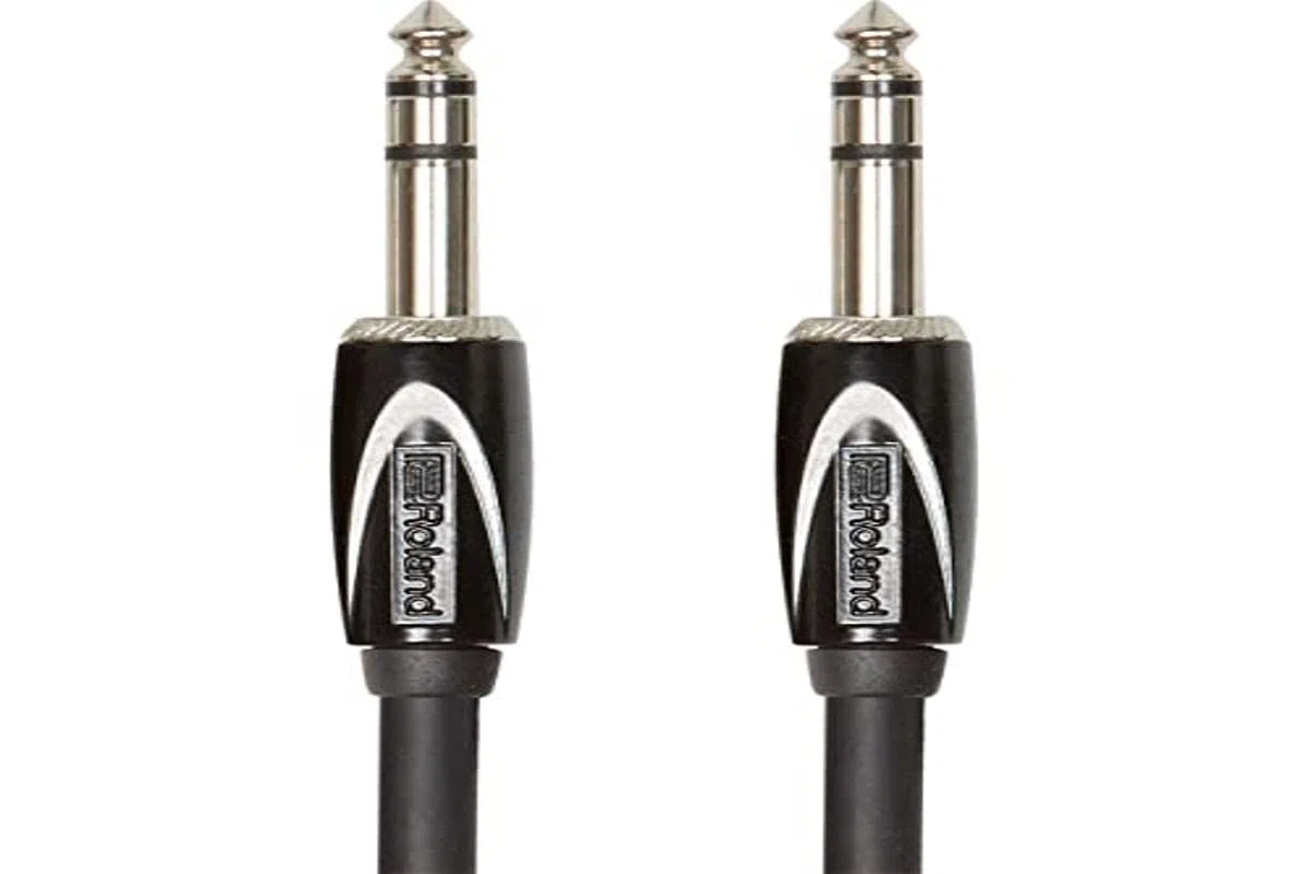 Cavo di Interconnessione Stereo Roland Black Series—Trs da 1/4”, 1 M /3 Ft Rcc-3-Trtr