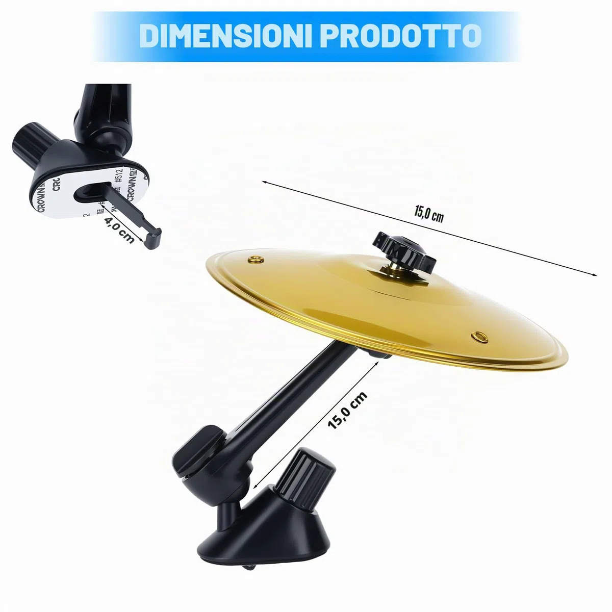 Auto Crash Cymbal, Mini Piatto Batteria per Auto Crash Drum Air Vent Cymbal per Gli Amanti della Musica, Installazioni Semplici Adatto a Tutti i Tipi di Veicoli
