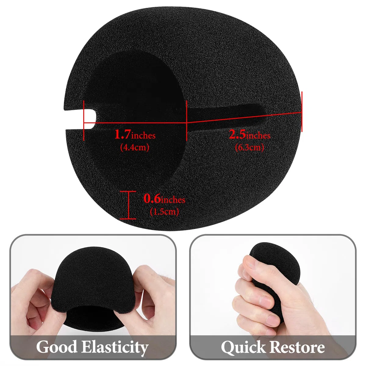 Geekria for Creators - Parabrezza in schiuma compatibile con registratore Zoom H4 Essential, copertura antivento per microfono, filtro in spugna in schiuma, registratore digitale portatile (nero
