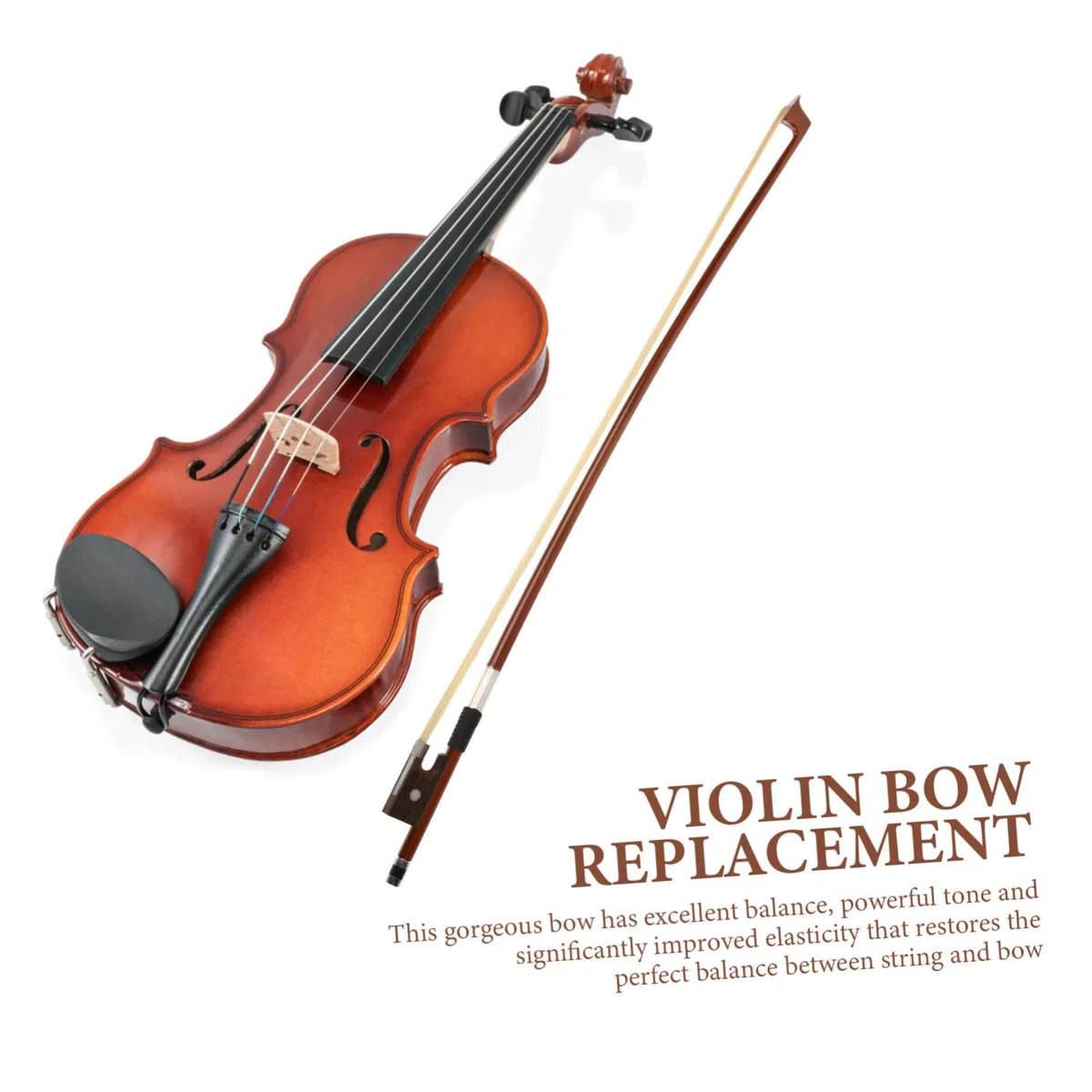 Abaodam Archetto per Violino in Legno 4/4 Archetto da Pratica per Principianti Eccellente Suono Crine Naturale