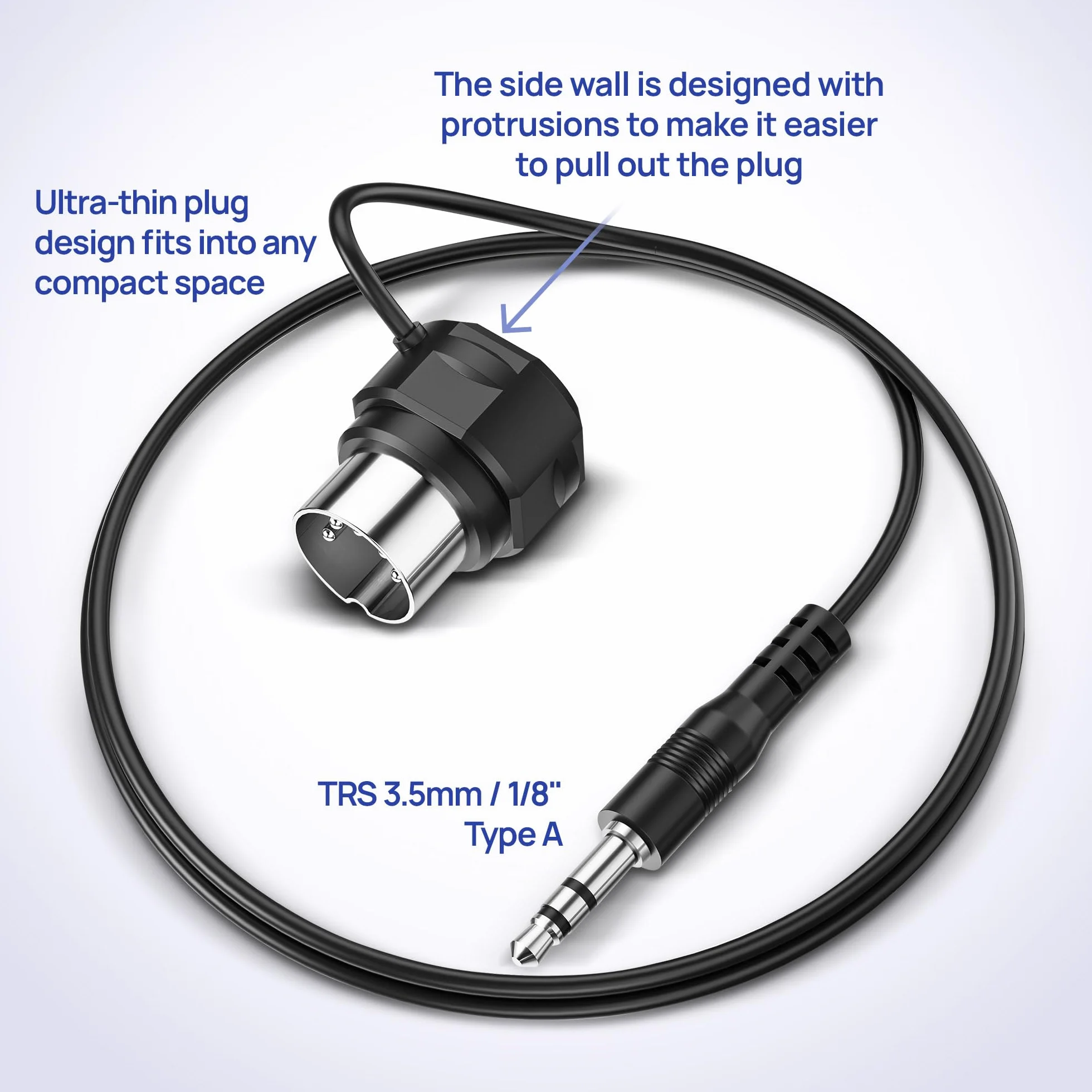 CME Pack da 4 Cavi MIDI TRS Tipo A a DIN 5 Poli – 30 cm, Connettore TRS Dritto da 3,5 mm e DIN Angolato, Ideale per Pedalboard e Cablaggi Compatti