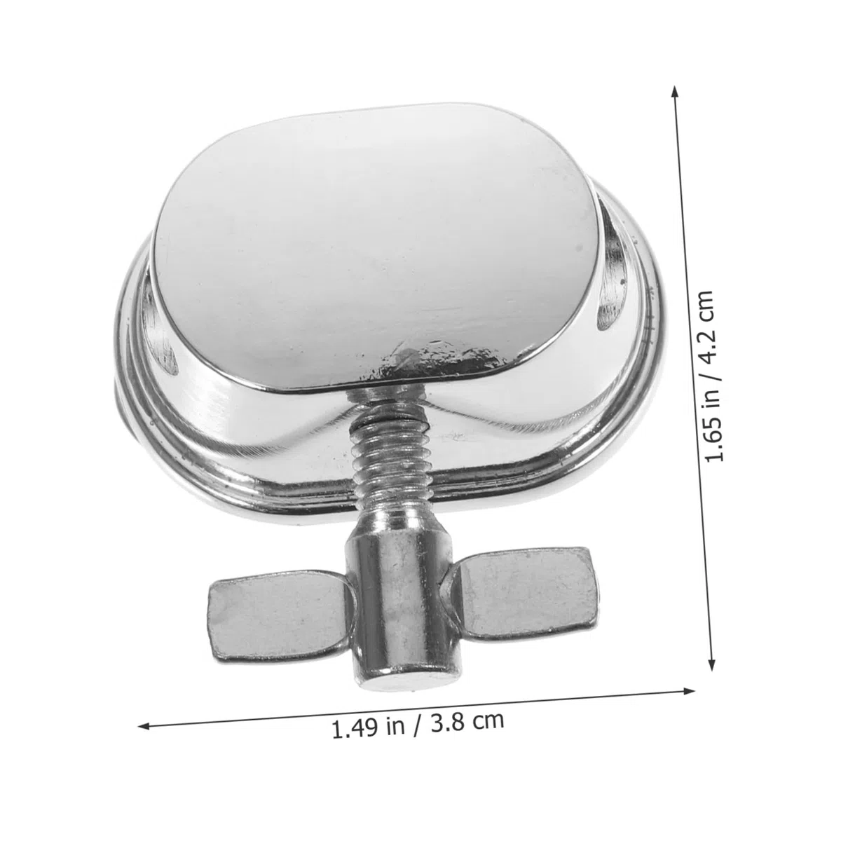 Supporto per Tamburo Regolatore per Tom Base in Ferro Placcato Argento, Alta Durezza e Stabilità, Semplice e Affidabile per Accessori Batteria Acustica