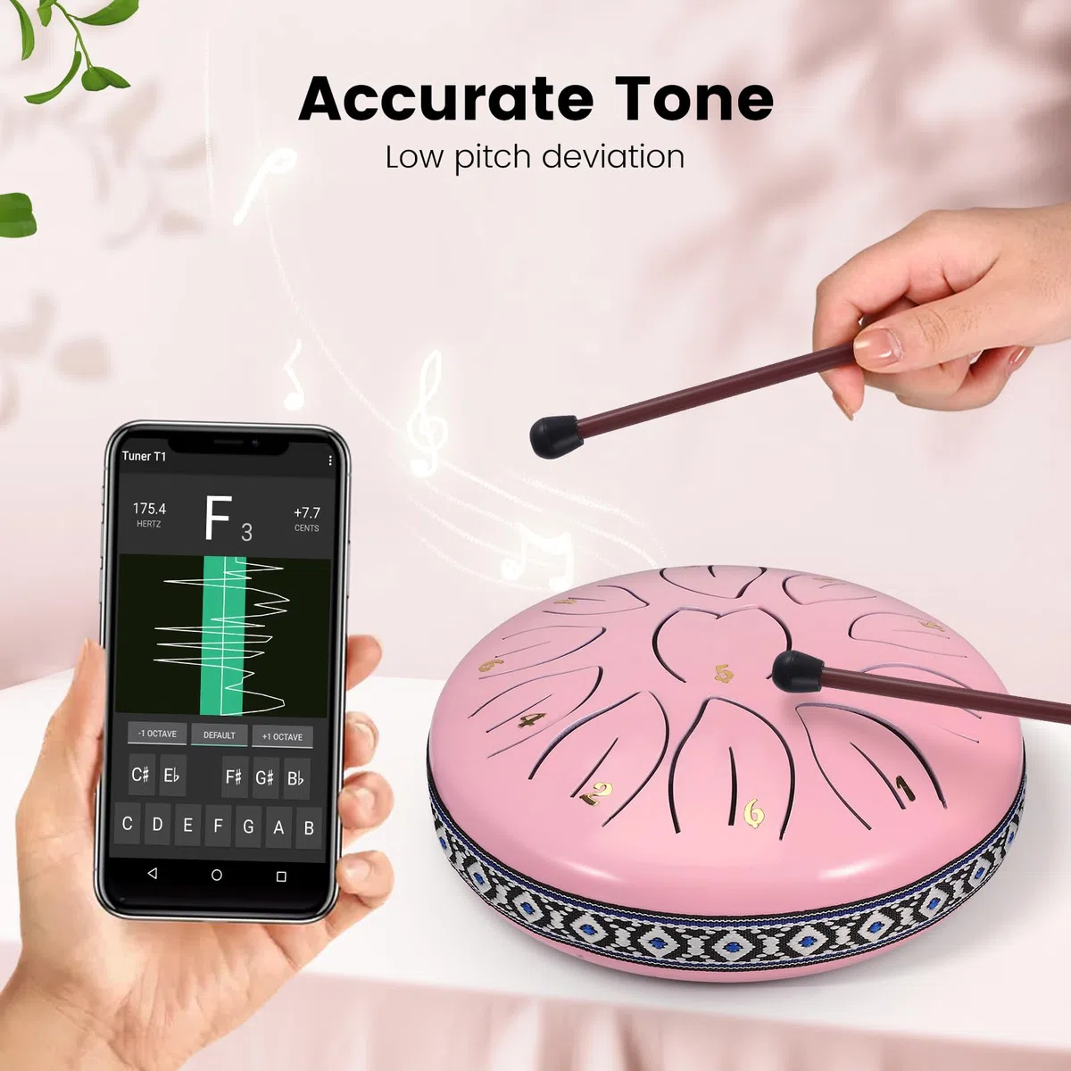 Steel Tongue Drum 6 pollici 11 Note, C-Key Tamburo Handpan Drums Kit Strumenti Musicali, Tamburi a Mano in Acciaio per l'educazione Musicale Meditazione Yoga, Miglior Regalo