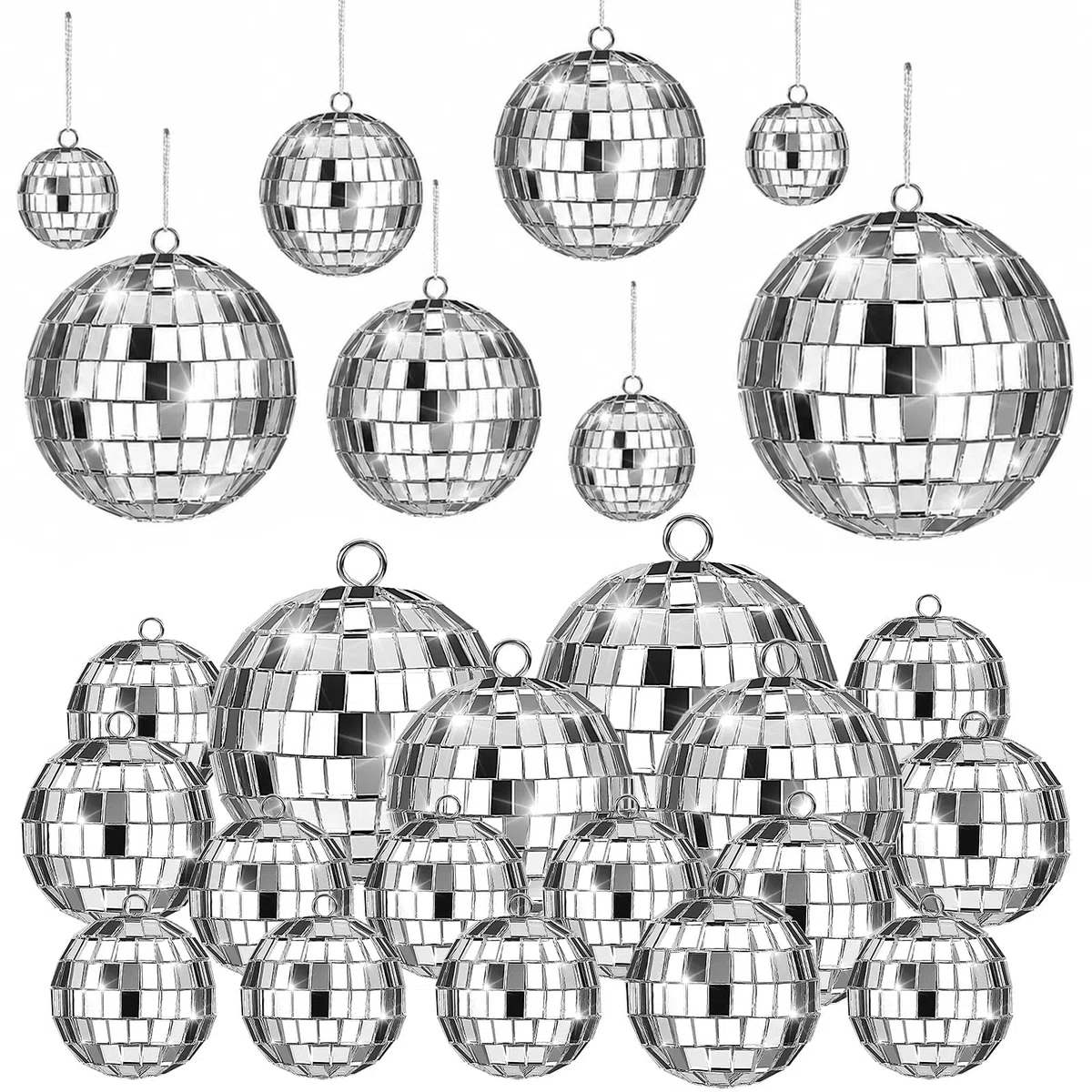 Palla da Discoteca,Palla da Discoteca a Specchio,Strobosfere,Sfera Glitterata,Discoteca Sfera,Sfera Specchiata Per Feste Palla,Palla Specchio Appendere,Discoteca per Festa DJ Matrimonio Natale Casa