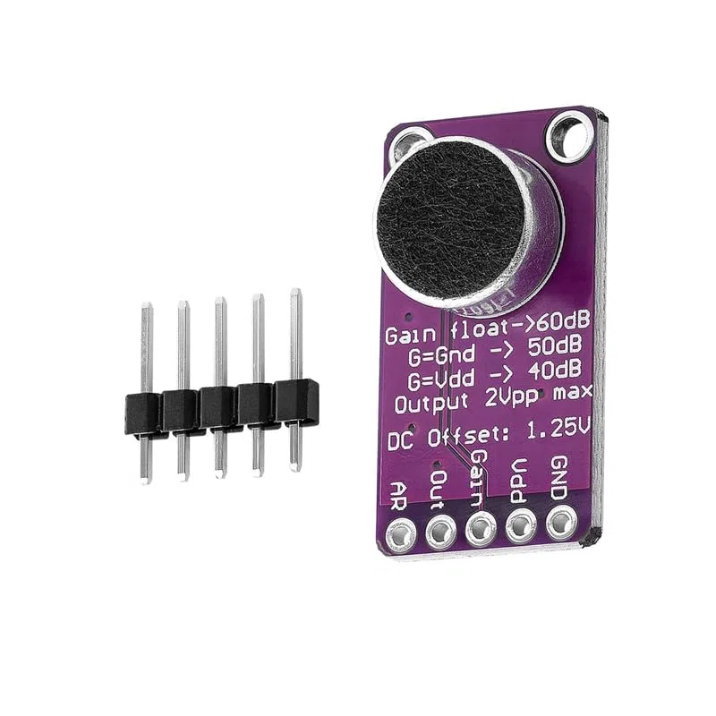 GERUI 4 pezzi MAX9814 AGC Microphone Amplifier Board Compatible with Arduino