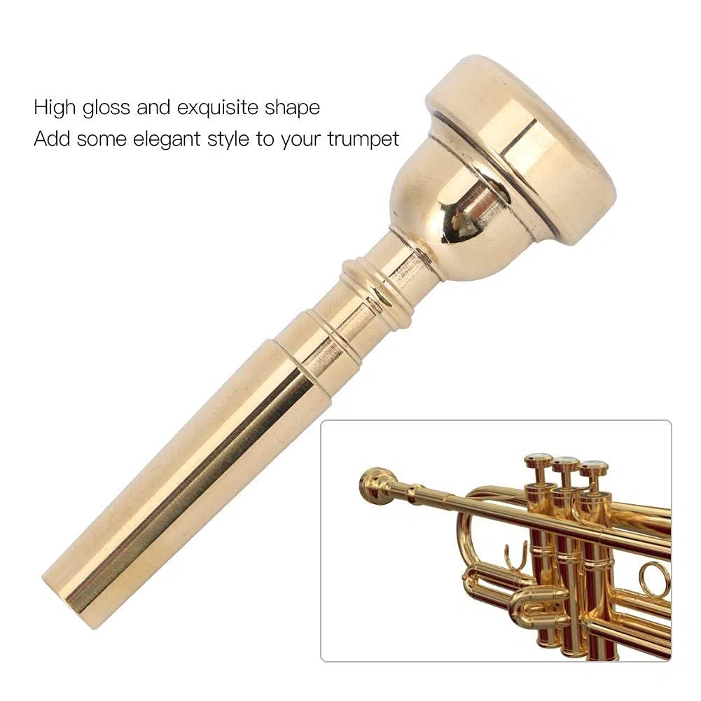 Bocchino per tromba in metallo, bocchino per tromba in tono dorato, 3C 5C 7C(Oro 7C) Accessori Per Prestazioni