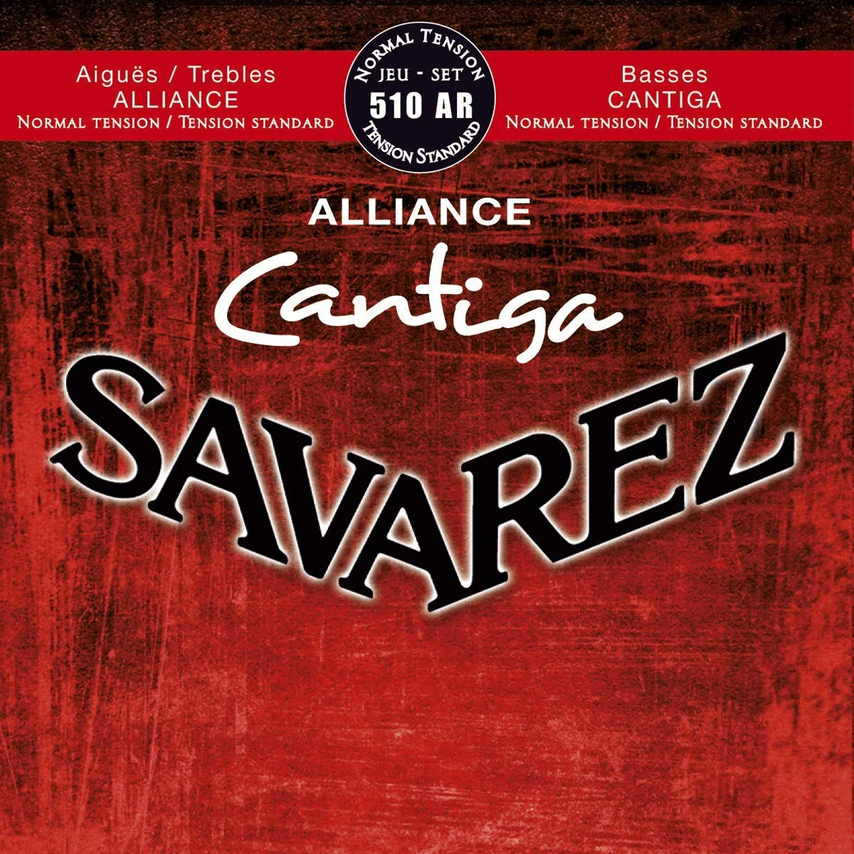 Corde Savarez per chitarra classica Alliance Cantiga set, Tensione Normale, rosso, 510AR