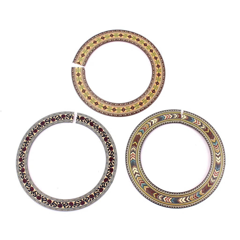 Alnicov Legno acustico e chitarra classica Soundhole Rosette Inlay Guitar Sound Hole Decoration 3 pezzi