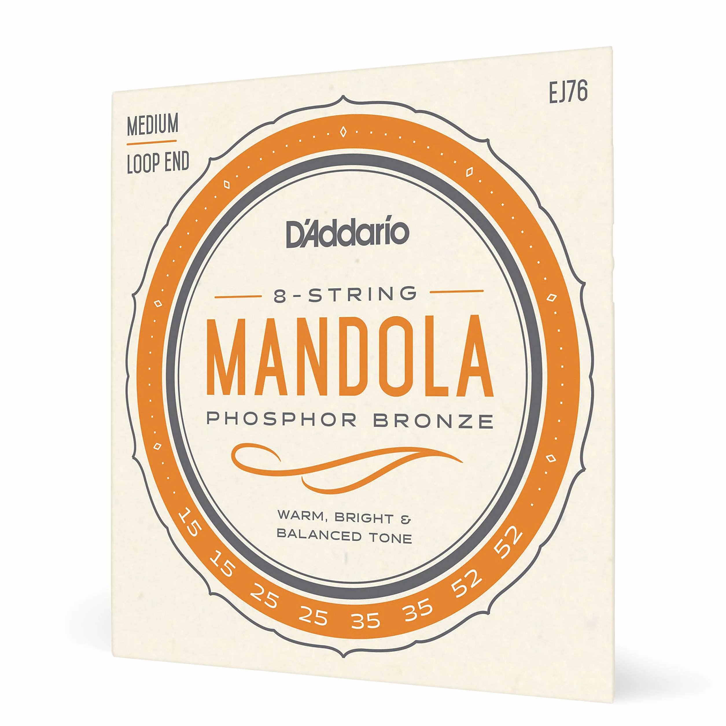 D'Addario EJ76 Phosphor Bronze Set per Mandola, Tensione Media, 15-52