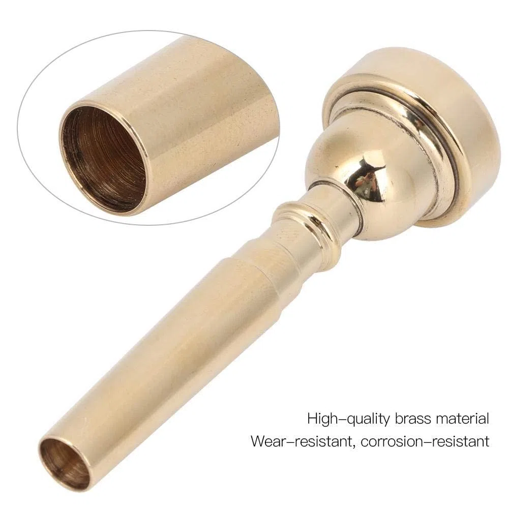 Bocchino per tromba in metallo, bocchino per tromba in tono dorato, 3C 5C 7C(Oro 7C) Accessori Per Prestazioni