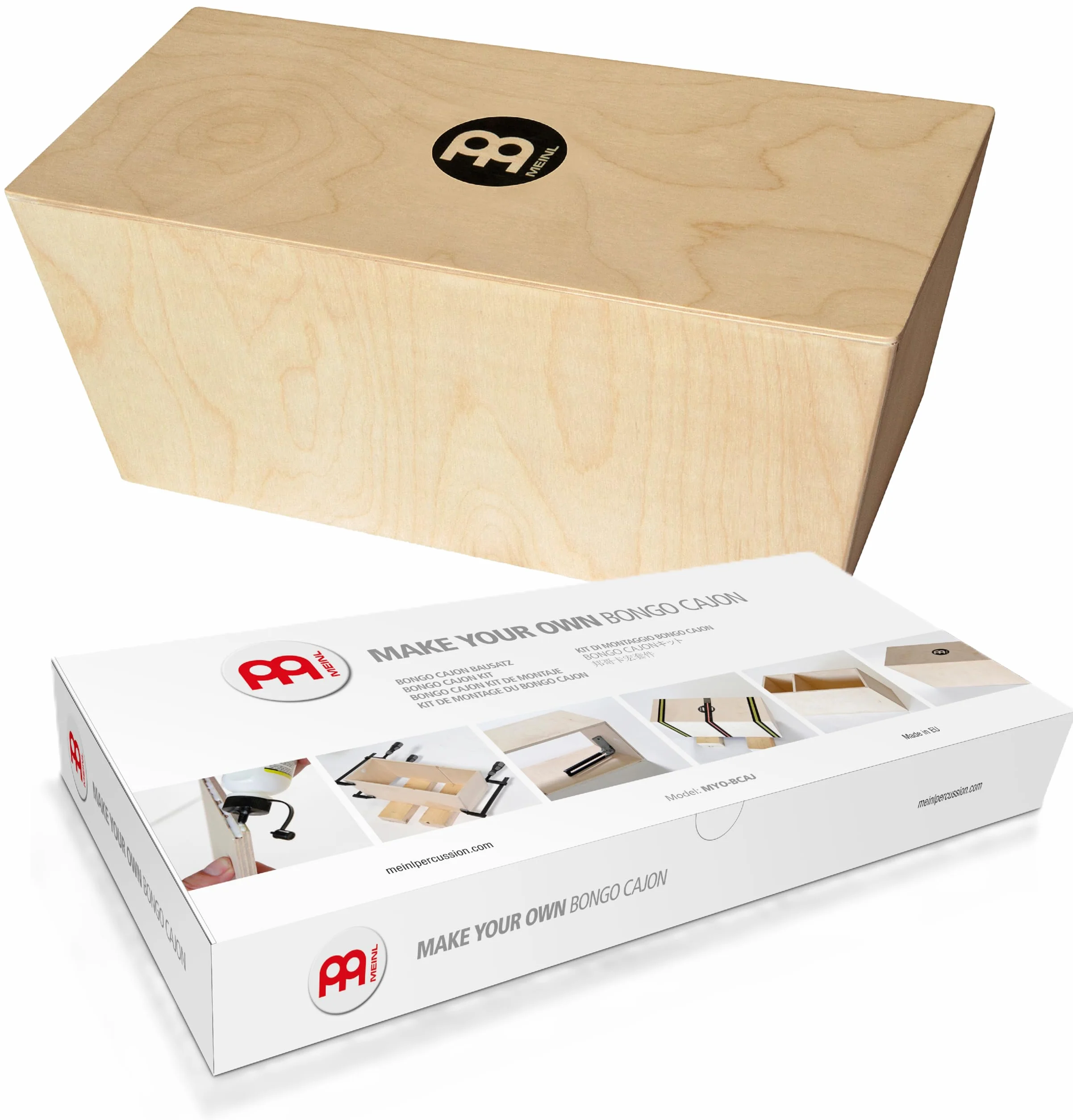 Meinl Percussion Bongo Cajon Kit - Drum Box Salva-schiena Fai da Te - Superficie di Suono in Betulla del Baltico (MYO-BCAJ)