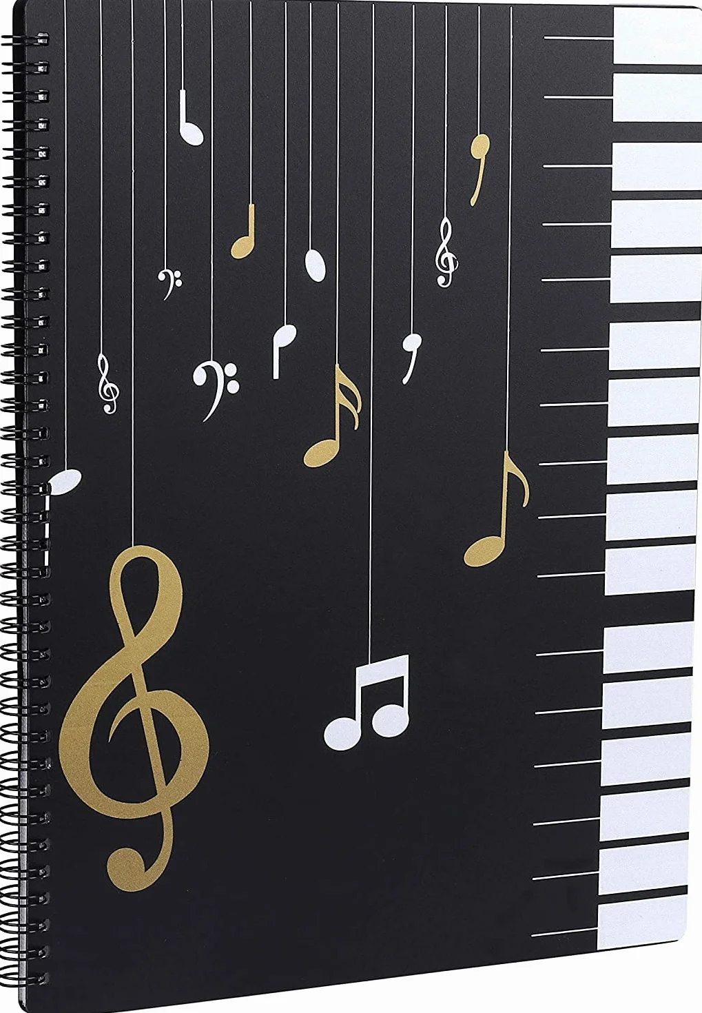 Raccoglitore Spartiti Musicali In Formato A4 , Cartelle Portaspartiti per Fogli , con 20 Tasche, clef Scrivibile Borsa porta Documenti Musicale,Per Suonatori di Strumenti