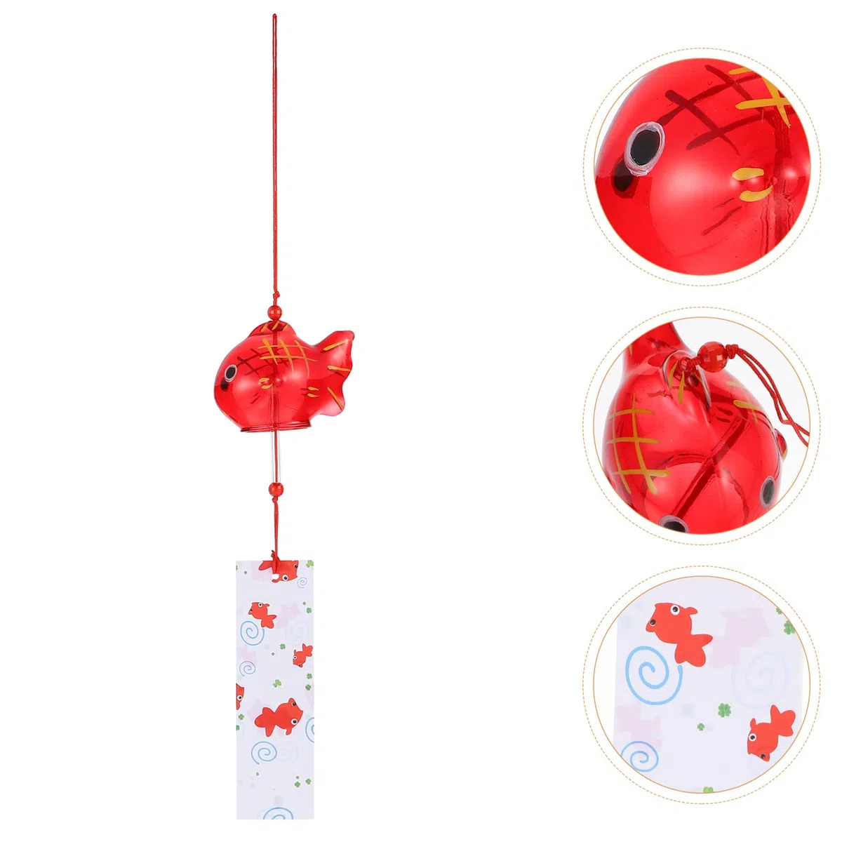 Giapponese Campanelli Eolici Campane a di Vetro Giapponese Pesci Rossi Edo Furin Campanelli a in Vetro Campane Suncatcher Fiore Carillon Fatti a Mano Regali di