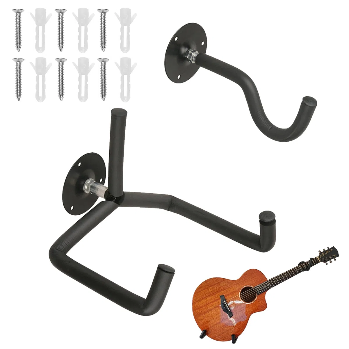 Espositore Per Chitarra, Gancio Orizzontale Poggia Supporto Chitarra Espositore, Supporto Gancio Per Chitarra Con Viti,Gancio Orizzontale Poggia Supporto Chitarra,Porta Chitarra Da Muro Per Chitarra
