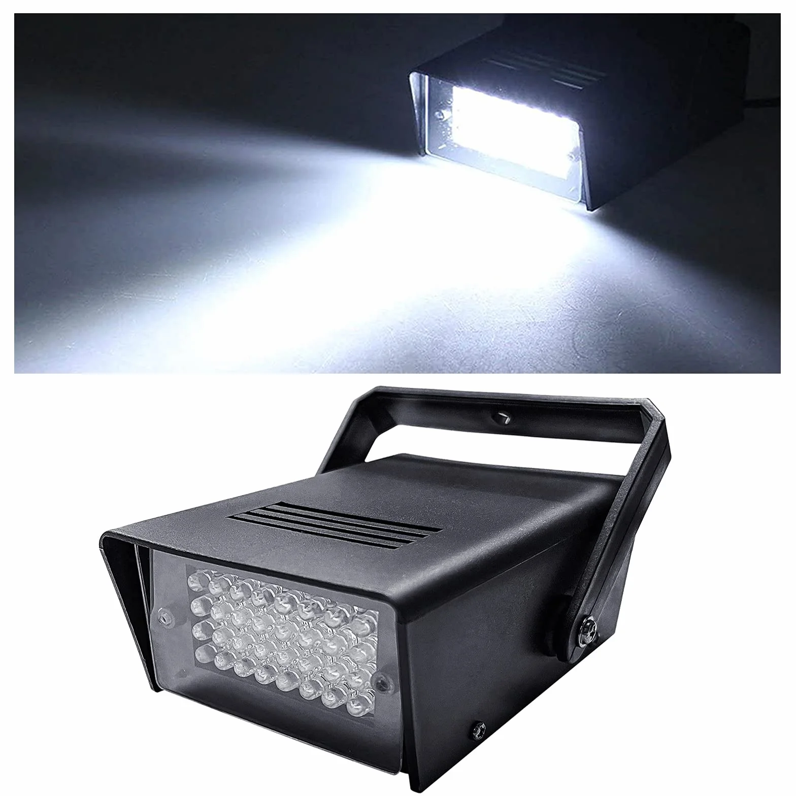Luci Stroboscopiche Discoteca,32 LED Strobo Discoteca Mini Strobe Lampada Luci Lampeggianti Led Bianche Super Luminose, per Bar, Matrimoni, Feste