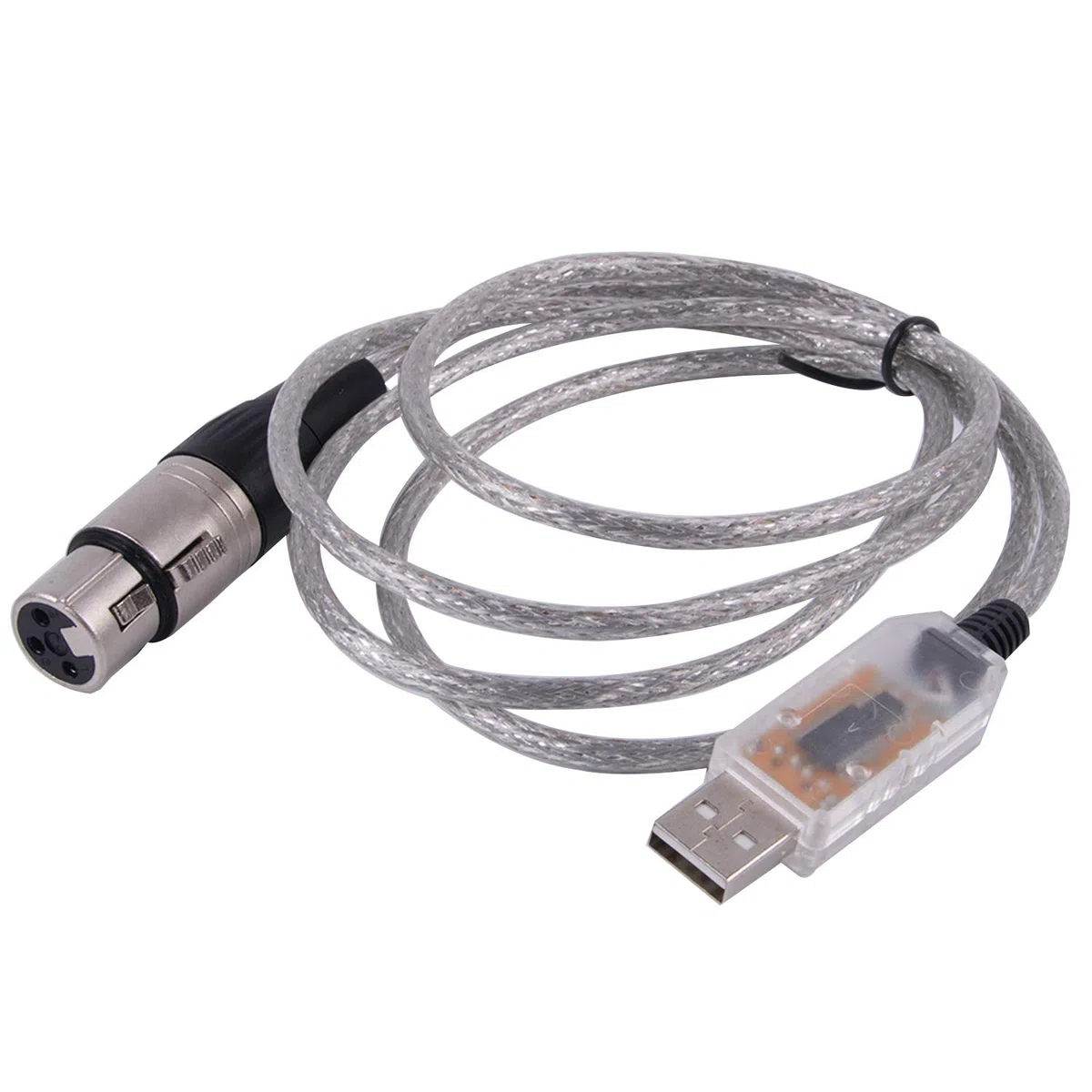 Adattatore di interfaccia da USB a DMX 512, controller Dmx512 per illuminazione da palcoscenico, Dongle RS485, convertitore seriale XLR a 3 pin, supporta software Freestyler (1,8 m, guscio USB