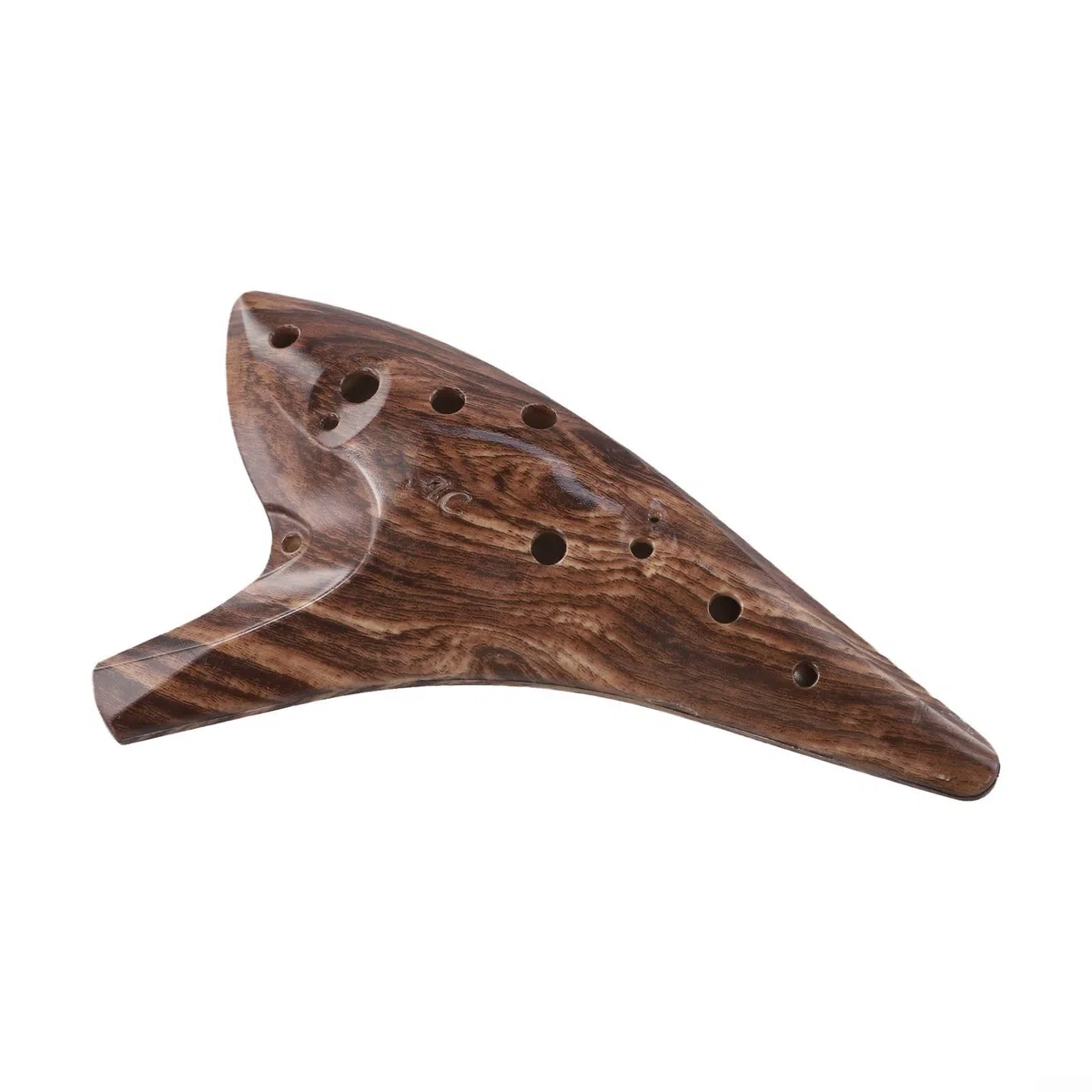 Ocarina musicale a 12 fori con pacchetto completo, tono di Do alto, ideale per l'apprendimento e le prestazioni (marrone)