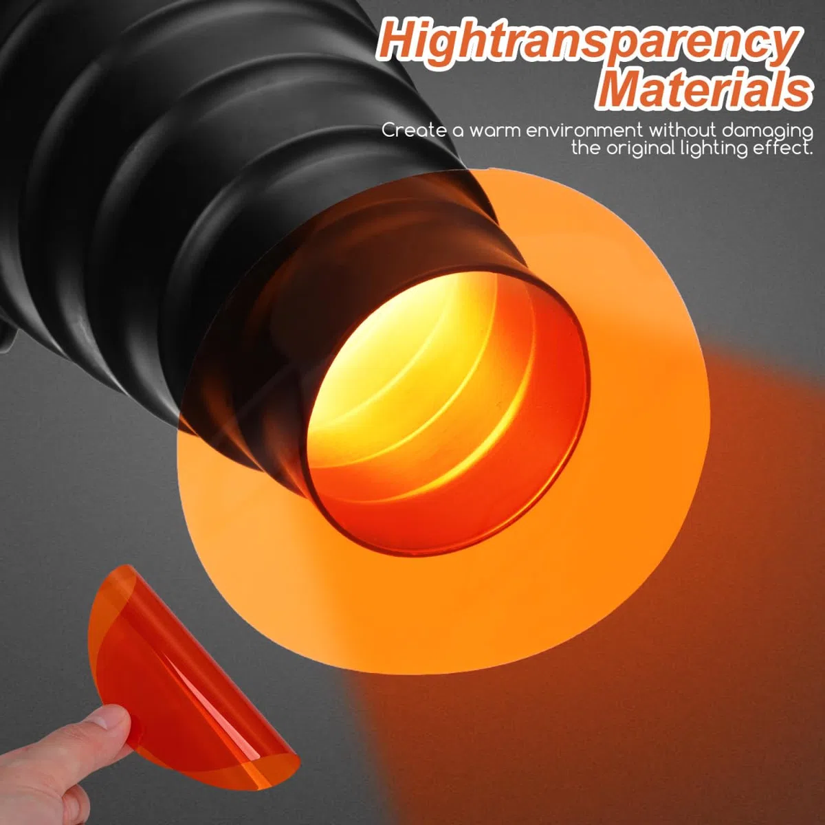 DOITOOL 20 filtri colorati per luci a LED: pellicola adesiva rimovibile da 74 cm per pannelli, convertitori adesivi ambrati caldi per illuminazione ambientale - diffusore di colori fai da te