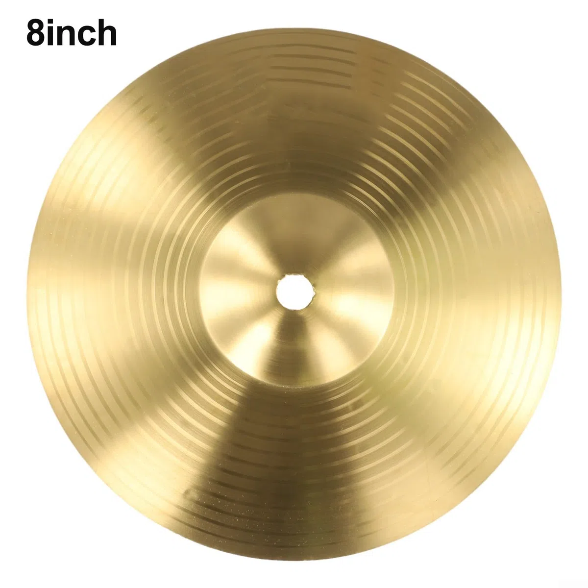 Crash 8" - Piatto Crash, Piatti Splash Cymbal 8 pollici per batteria, finitura tradizionale in ottone, jazz Drum Salviette in ottone tradizionale, per principianti musicisti professionisti (20,3 cm)