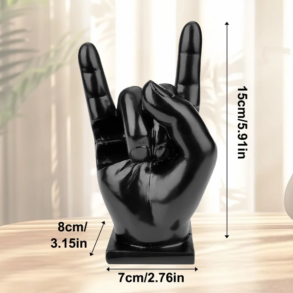 DASIAUTOEM Supporto per Tamburi, Creative Rock Hand Holder Hand, Accessorio per Batteria, Decorazione, Espositore Creativo per Batteristi, Nero, Resina Sintetica