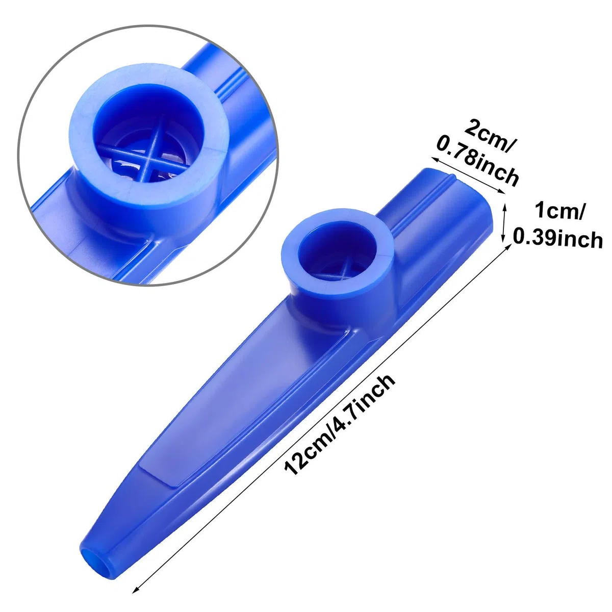 Strumenti musicali Kazoo in plastica con diaframmi per flauto kazoo per regali, premi e bomboniere, 5 colori (10 pezzi)