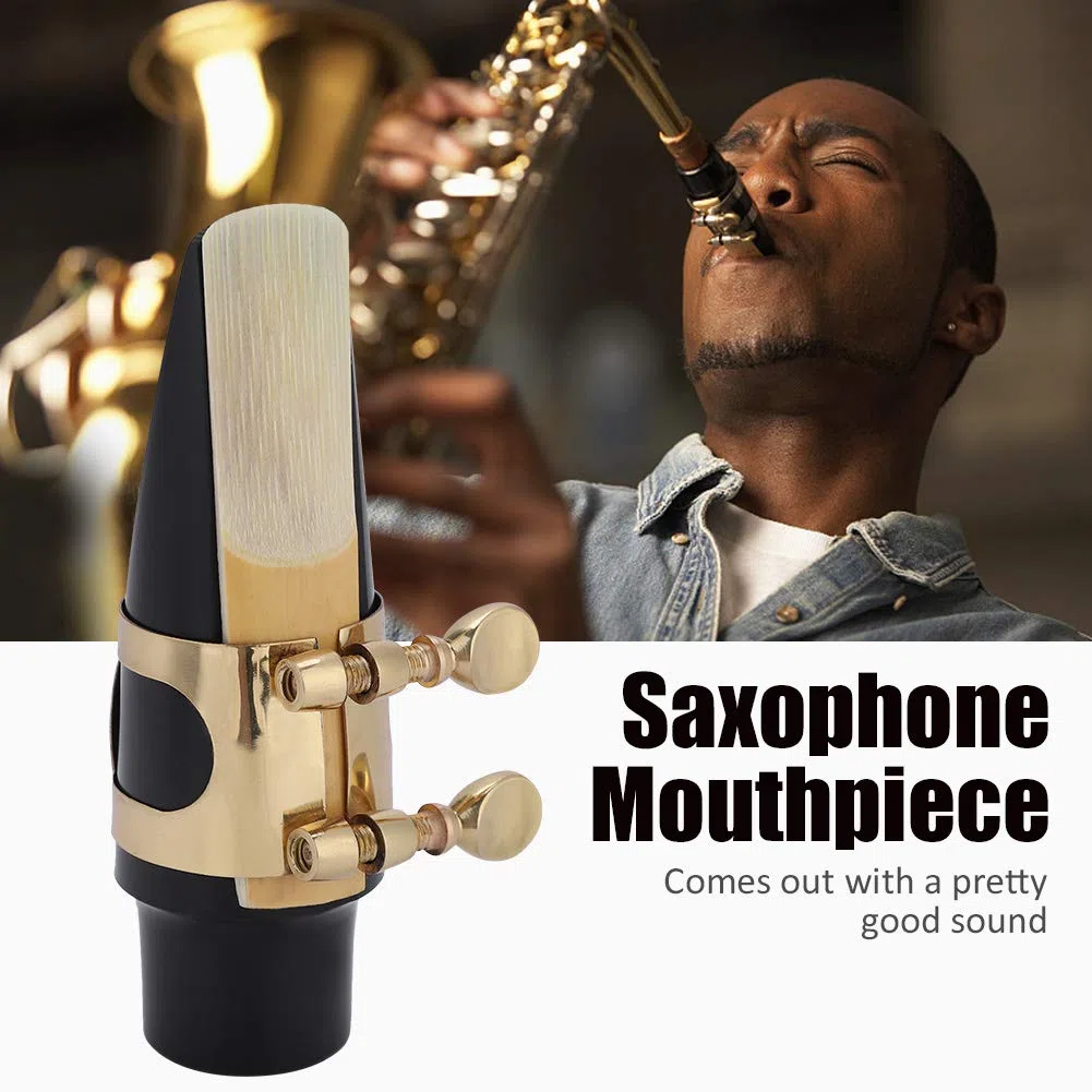 Bocchino per sassofono, bocchino professionale in ABS per sassofono contralto con cappuccio e fibbia in metallo, set di 5 bocchini per sassofono per strumenti musicali jazz.