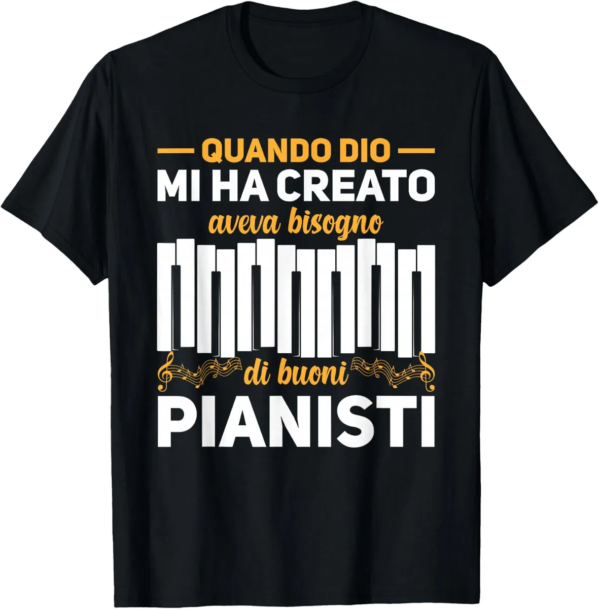 Divertente Regalo Pianista Amore per Pianoforte Detti Maglietta