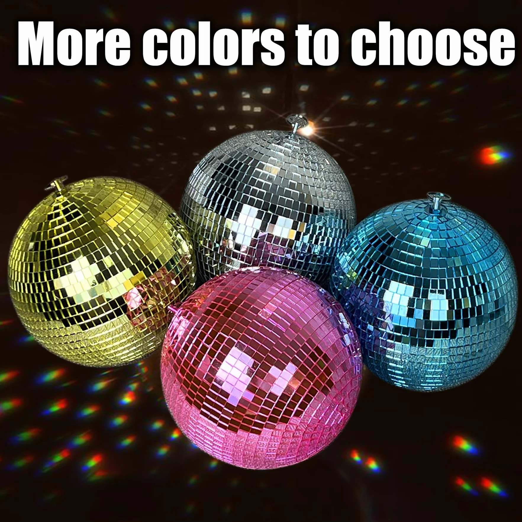 Sfera specchiata Ø 20cm, Palla da Discoteca da appendere, per feste, discoteca e Matrimonio, rosa