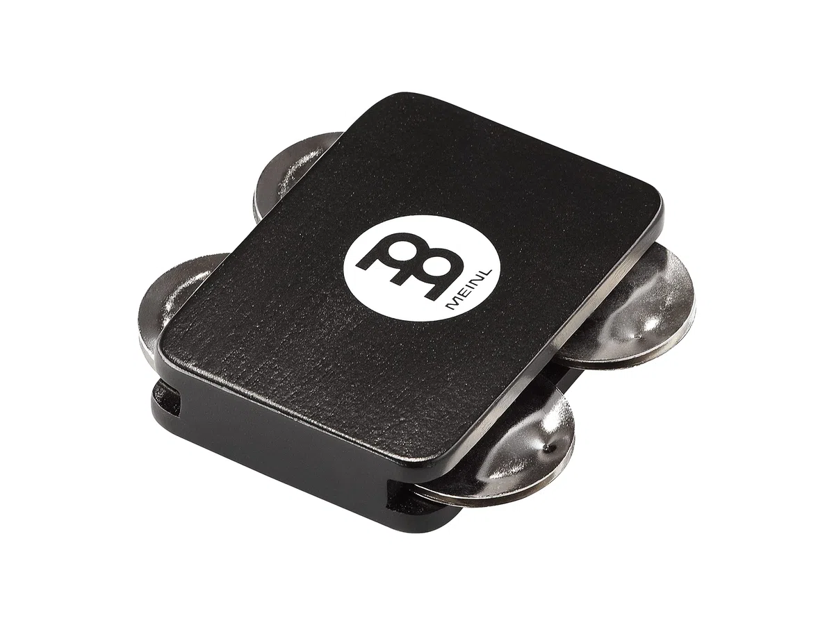 Meinl Percussion JT-S-BK, Jingle Tap con Cimbalini in acciaio Inox, Nero