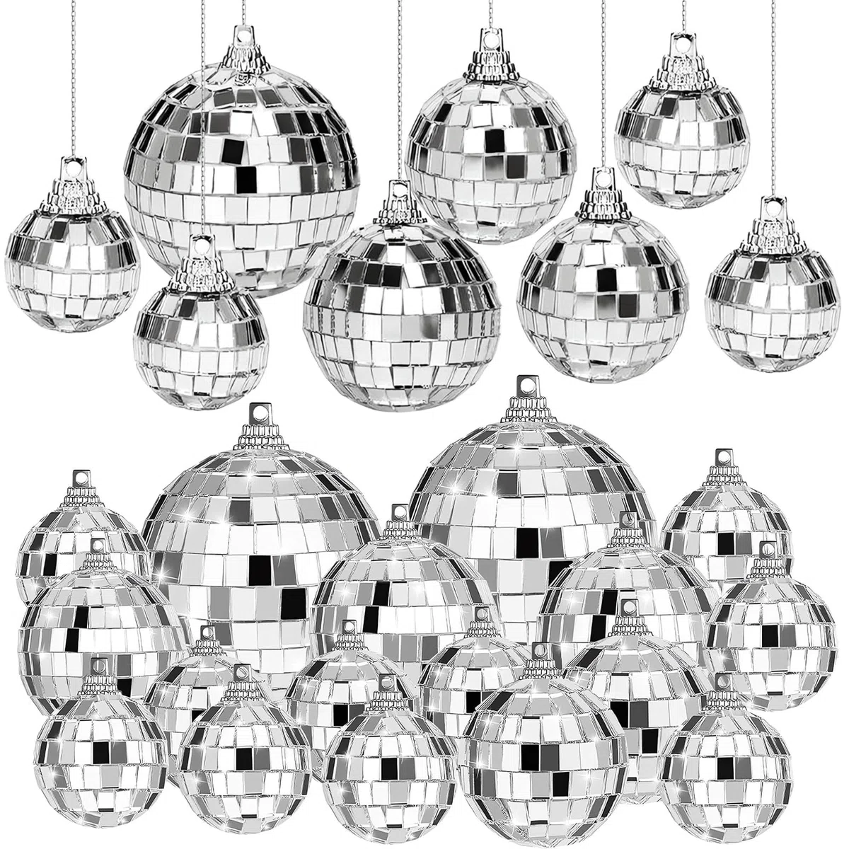 32 pezzi Palle da Discoteca Specchio Palle da Discoteca Piccola Palla da Discoteca Decorazione Dell'Albero di Natale Decorazioni per Feste Scintillanti Decorazione da Appendere