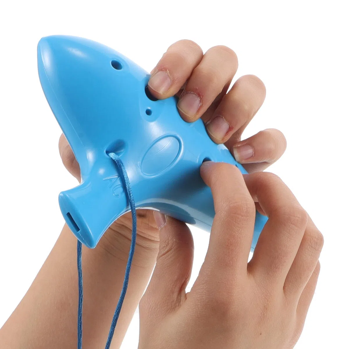 MAGICLULU Ocarina Contralto di Plastica Blu 12 Fori, Lavabile e Resistente, Strumento a Fiato per Principianti e Bambini, Ampio Range Tonale per Studio Musicale Colore Casuale