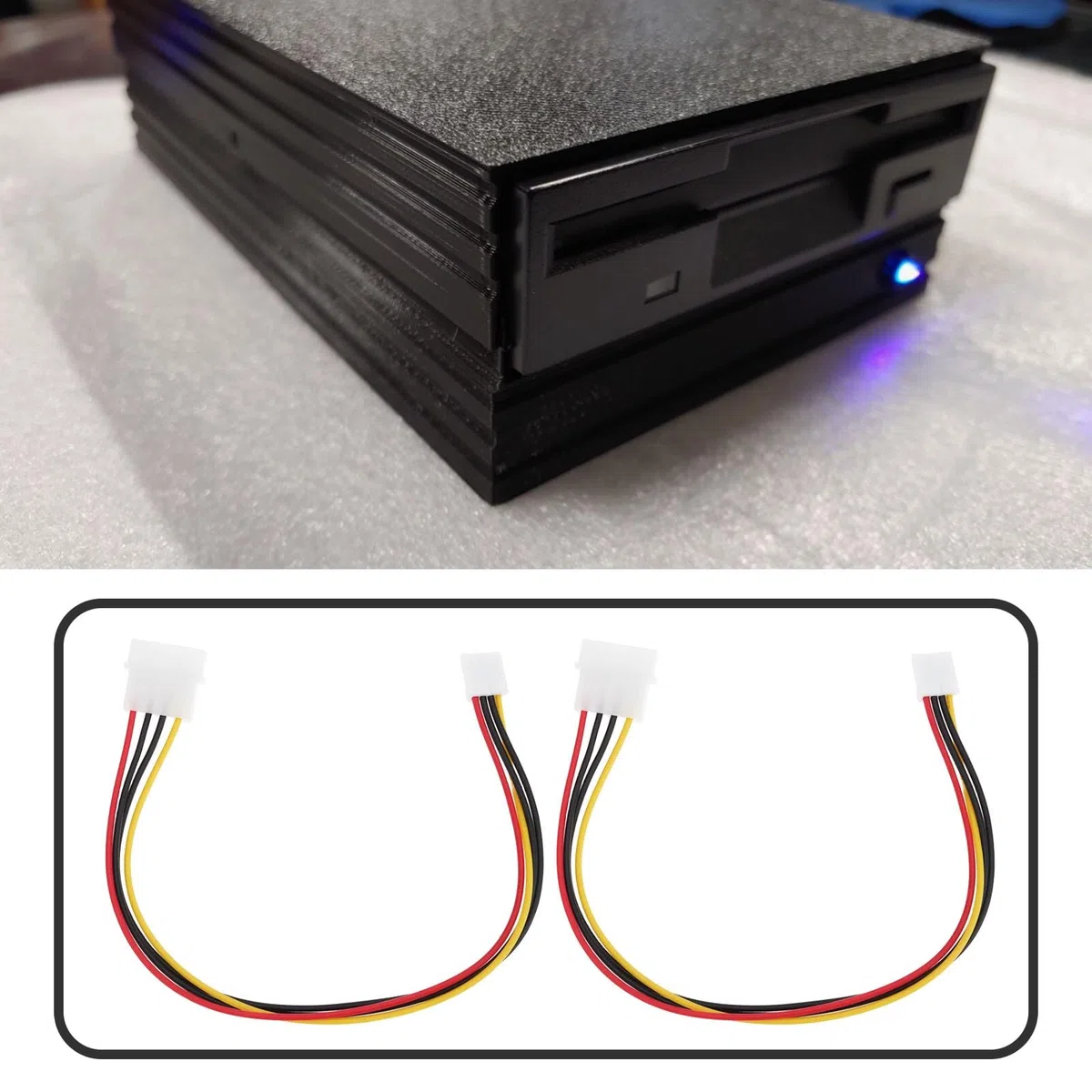 4 connettori di alimentazione floppy da maschio Molex a 4 pin femmina a 4 pin, compatibili con floppy disk da 3,5 pollici da 30 cm