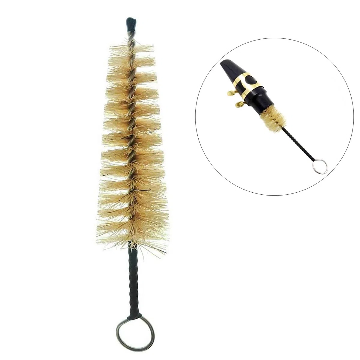 Kit di pulizia per sassofono, kit di manutenzione per flauto e clarinetto, con 3 panni per la pulizia e spazzola per bocchino, per clarinetto, flauto, strumenti a fiato