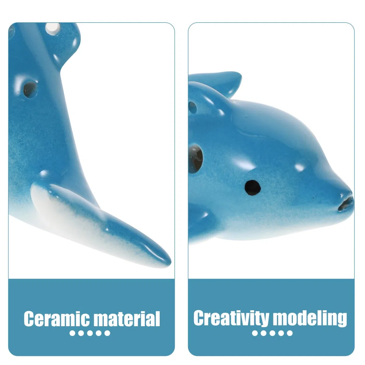TOYANDONA Ocarina Strumento Musicale Piccolo Strumento Azzurro Ceramica