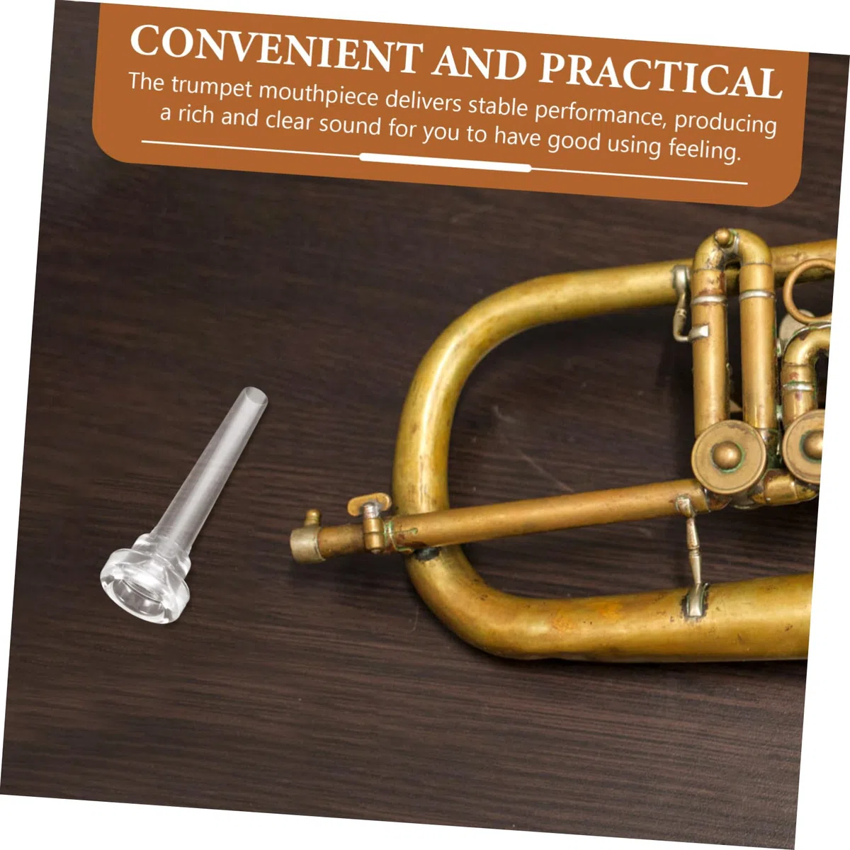 SUPVOX Bocchino Per Tromba in Abs Trasparente Accessorio Ergonomico Per Tromba Bocchino Sostitutivo Ideale Per Pratica Performance Stabile E Suono Chiaro Per Musicisti Principianti Ed Esperti