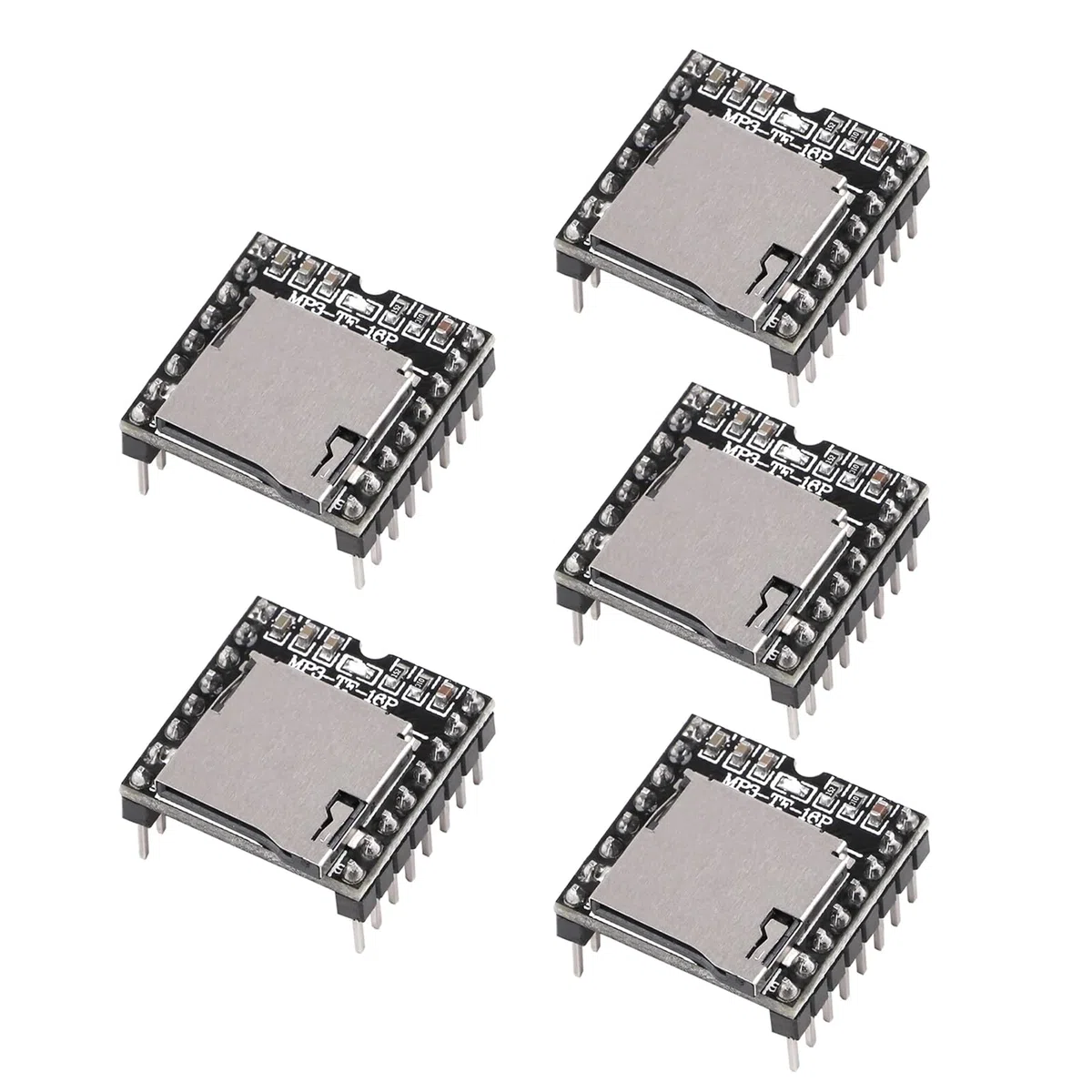 dfplayer Mini Player Module Binghe 5 pezzi MP3 Lettore Schede di sviluppo TF U Disk compatibile con Arduino