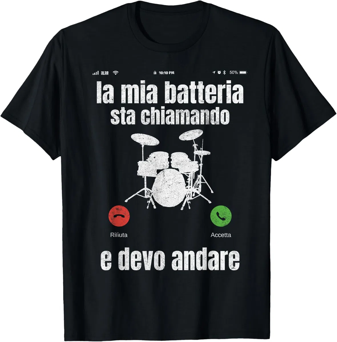Batterista Batteristi Batteria Divertente Vintage Regalo Maglietta