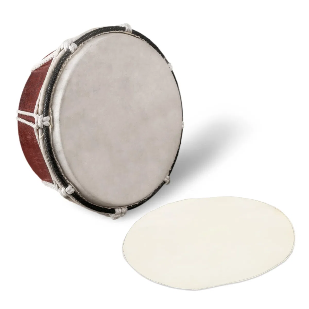 Generico 2 Pezzi Di Pelle Di in Pelle Di Capra Da 40 Cm Copertura Sostitutiva Per Conga e Tamburi Africani Accessori Per Strumenti Musicali Design Durevole e Autentico Suono