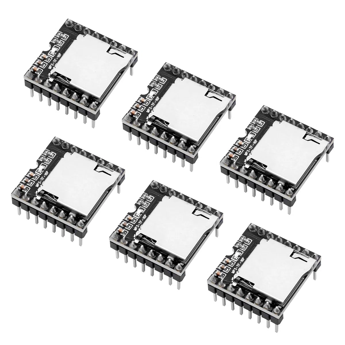 Dfplayer MP3 Mini Lettore Modulo AYWHP 6 PCS TF U Disk Scheda DFPlayer Audio Voce Musica Modulo compatibile con Arduino