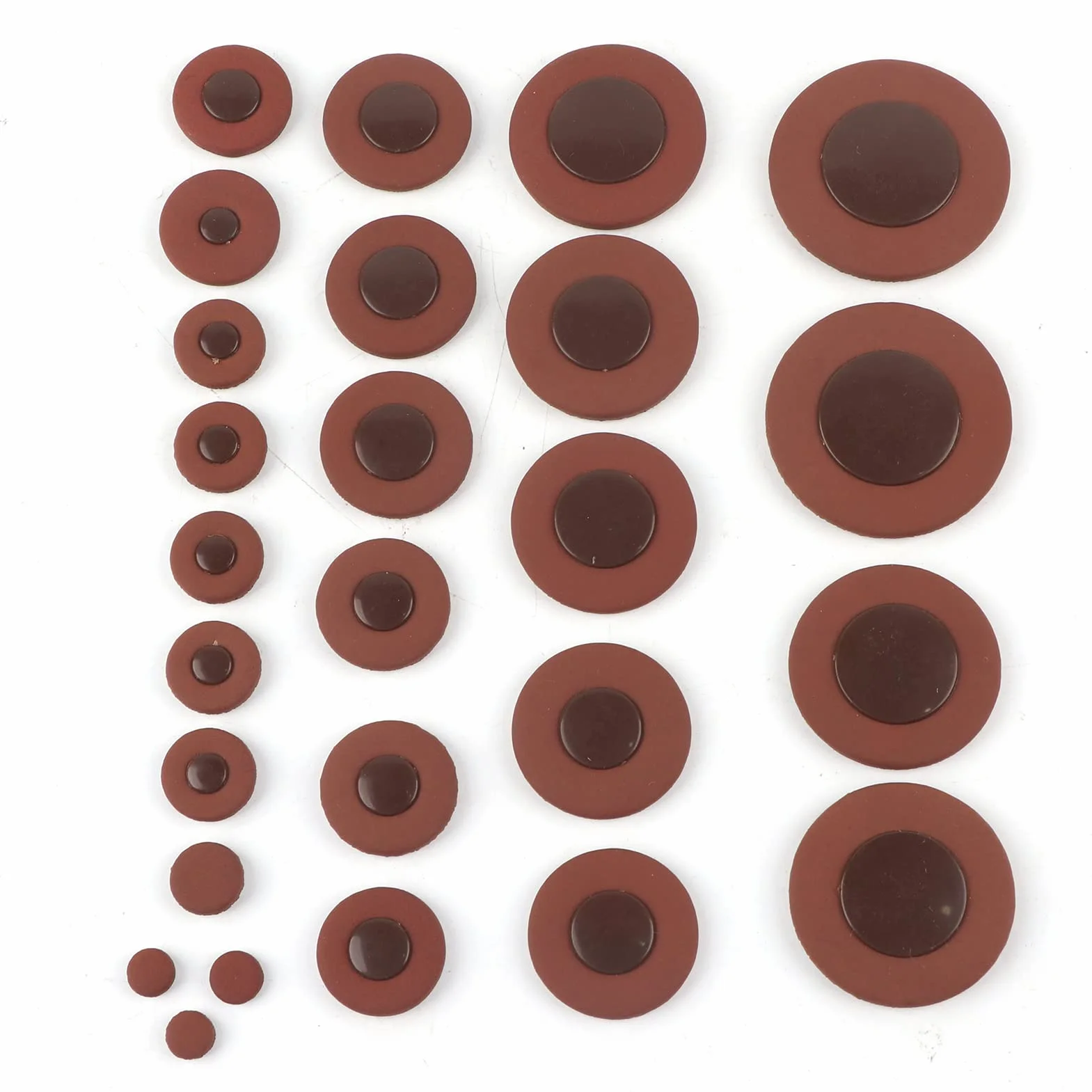 26pcs Set di Cuscinetti per Sassofono, Dimensioni Multiple, Materiale in Pelle di Pecora di Alta Qualità, Accessori per Sassofono Contralto