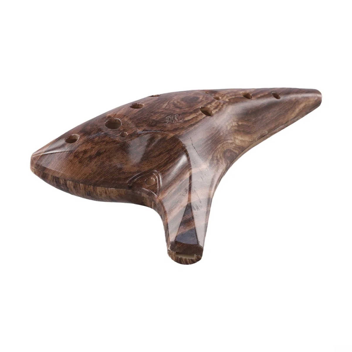 Ocarina musicale a 12 fori con pacchetto completo, tono di Do alto, ideale per l'apprendimento e le prestazioni (marrone)