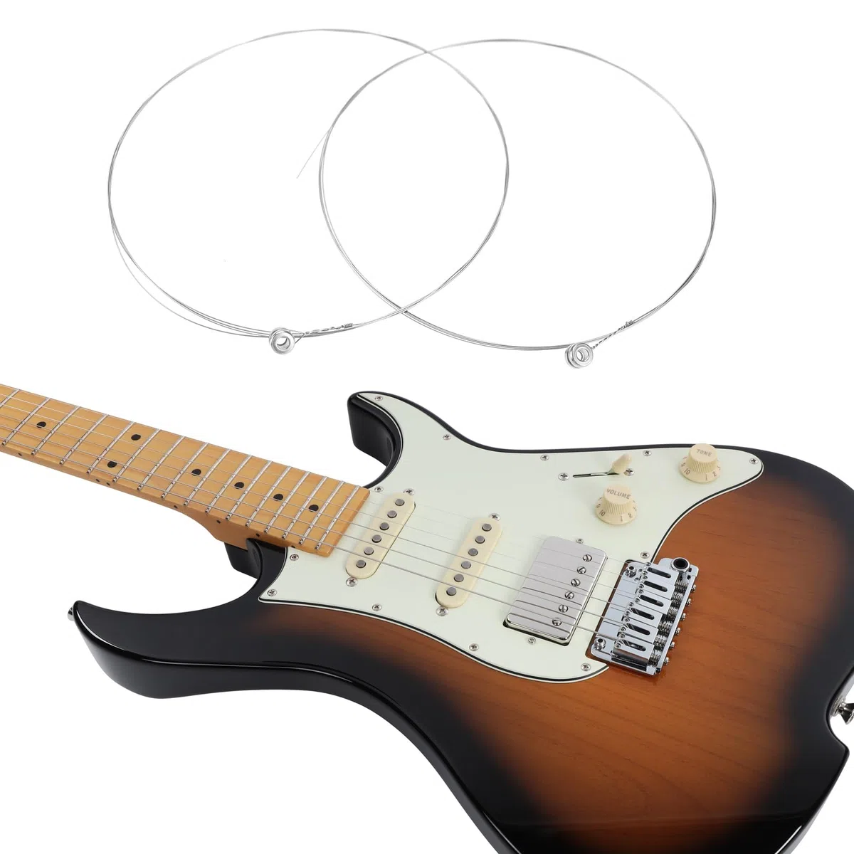OTOTEC 10Pcs 010 Corda Singola High E per Chitarra Elettrica, Corde Singole per Chitarra Elettrica e Acustica, Ricambi a Tensione Leggera con Buon Tono con Punta Sferica, 10 Gauge