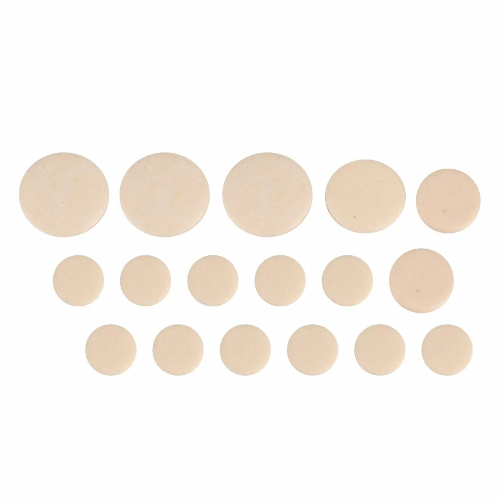 Confezione da 17 cuscinetti per beccuccio clarinetto, colore: Beige