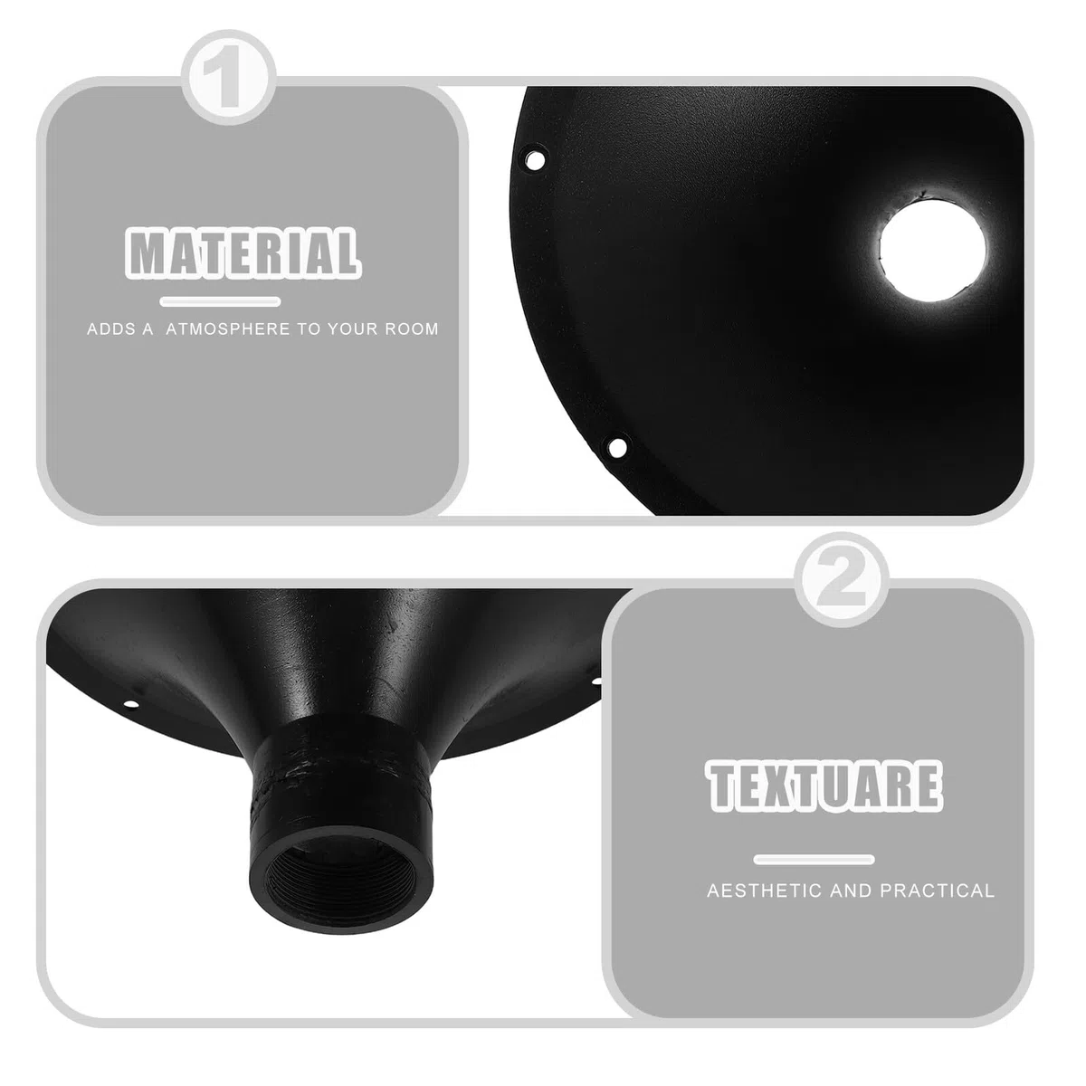 BESTYASH Corpo a Tromba per Altoparlante Tweeter da 8" Attacco a Vite, Accessori per Corno da Palcoscenico e Impianti Audio da Esterno